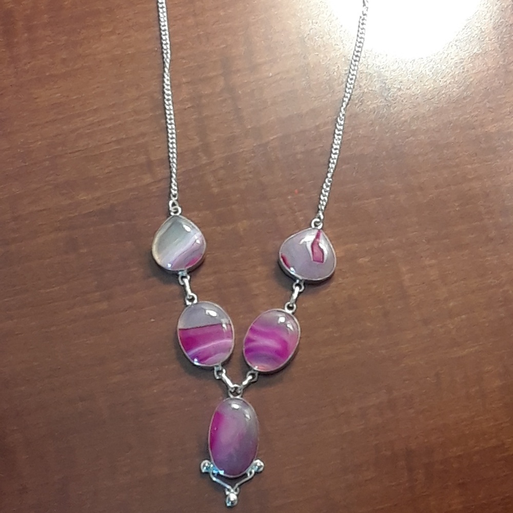 🔥New!  78 + tcw Hot Pink Botswana Agate .925 +🎁 - Picture 4 of 7